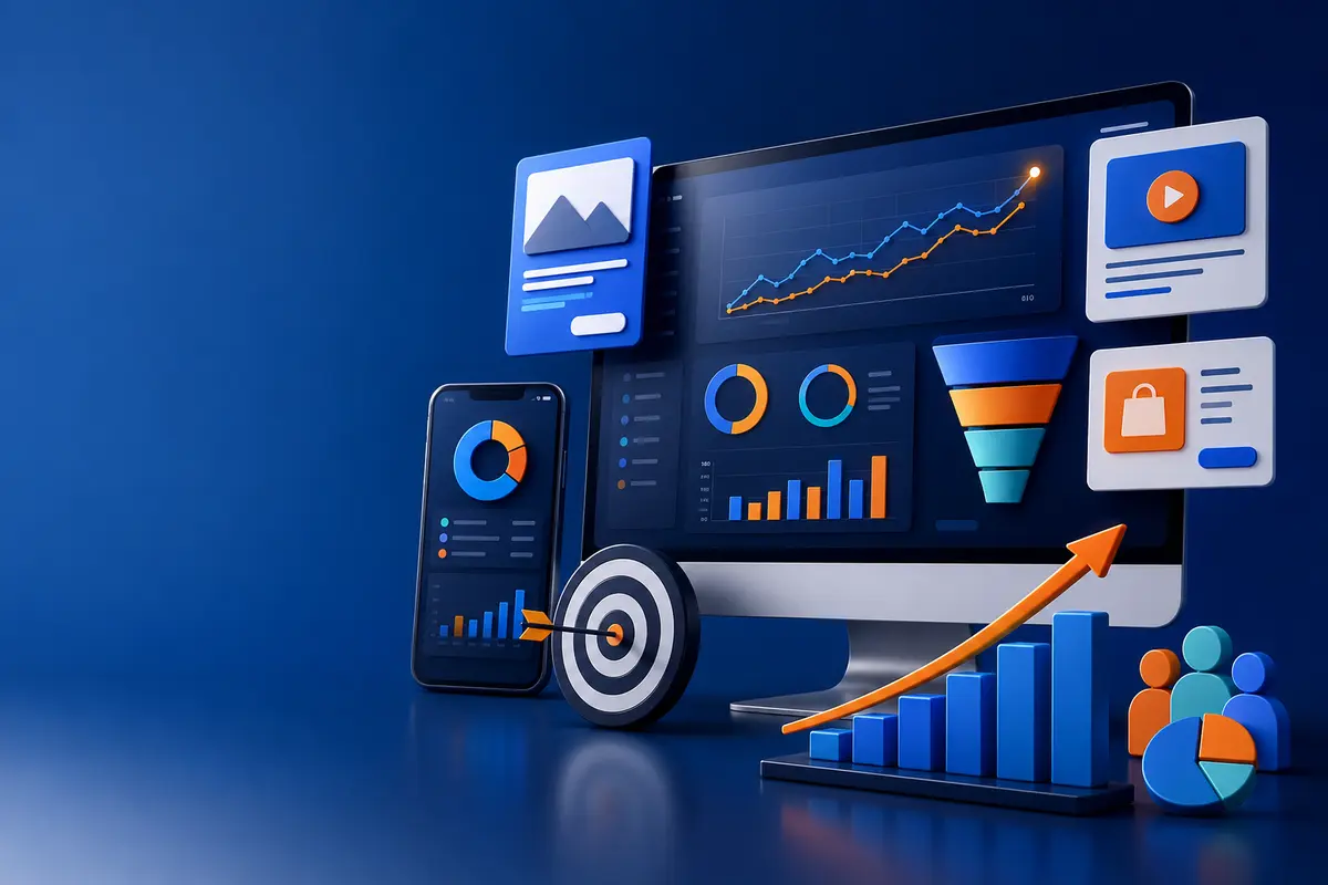 Google and Meta advertising management with conversion tracking and campaign analytics