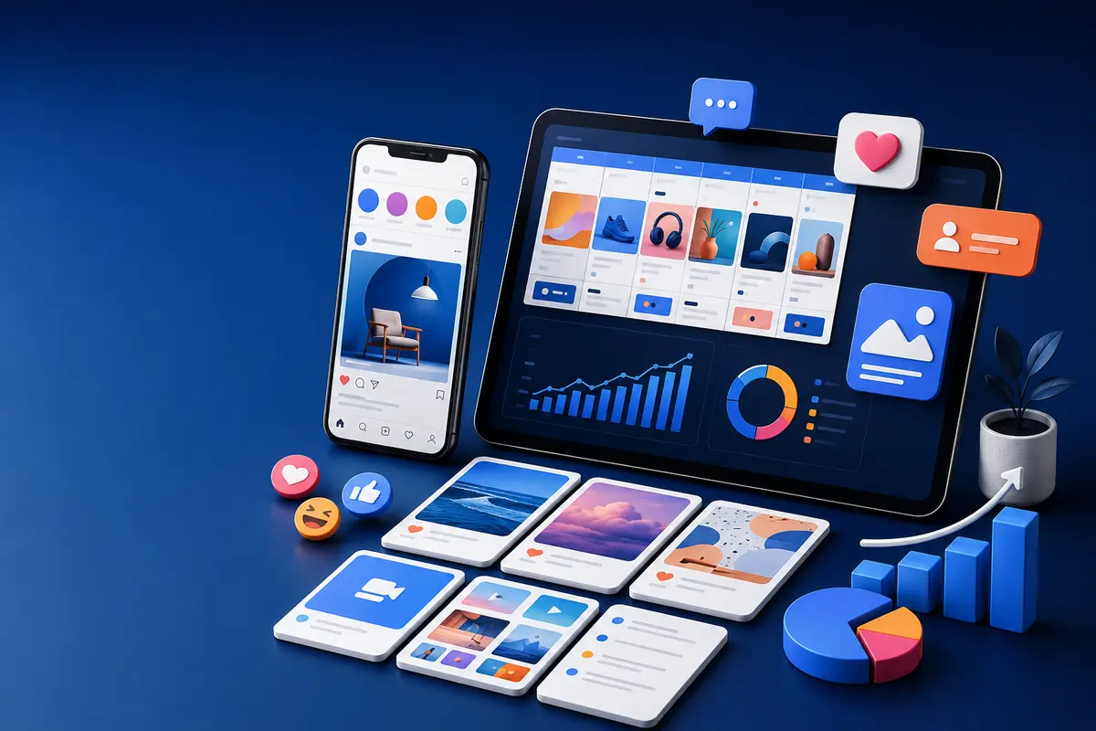 Social media marketing content engagement and audience growth services