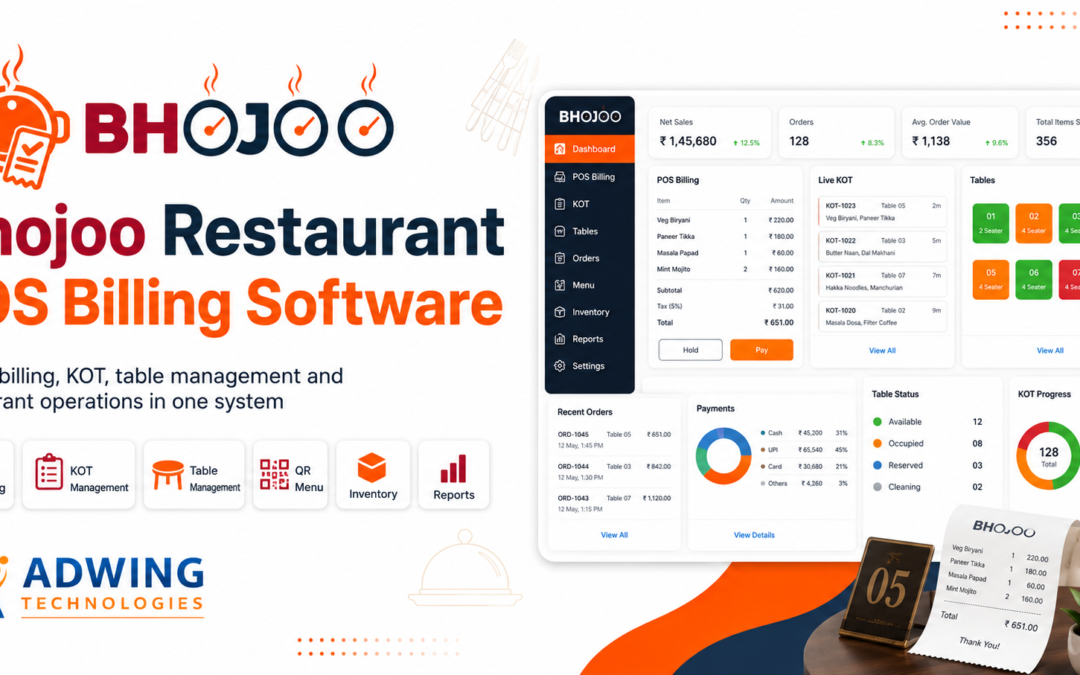 Restaurant POS Billing Software – Bhojoo POS for Restaurants, Cafes & Food Courts