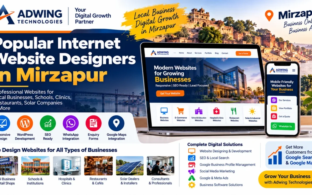 Popular Internet Website Designers in Mirzapur | Adwing Technologies